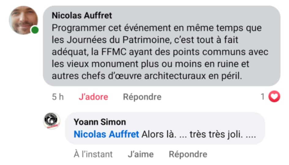 message nicolas auffret